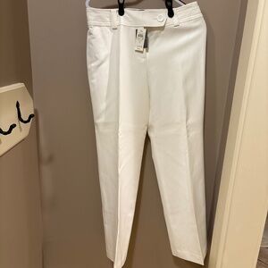 White lined pants